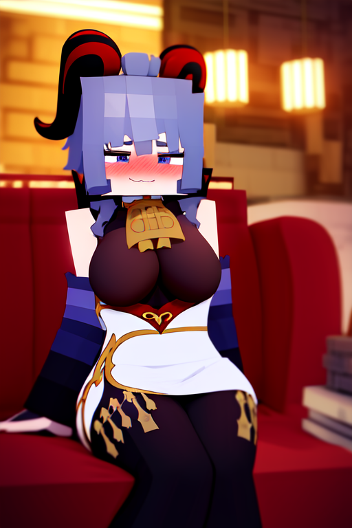 00045-413269603-masterpiece, best quality, 1girl, mcnsfw, (ganyu genshin impact_1.2), blue hair, purple eyes, goat horns, black bodystocking, wh.png